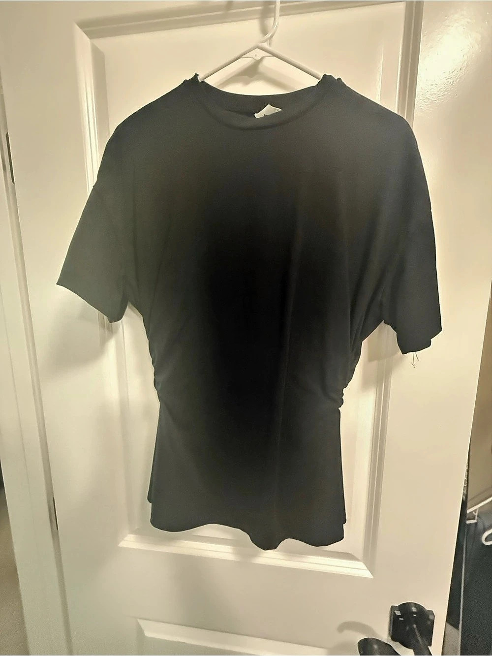 Missguided Oversized T Shirt With Cinched Waist Design Black Medium